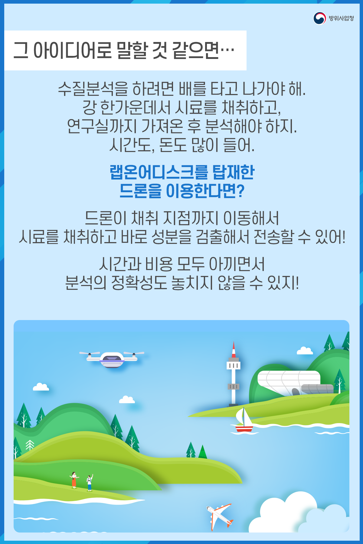 05. 비용 시간 인력이 많이 드는 수질분석에 드론을 활용한다면 어떨까